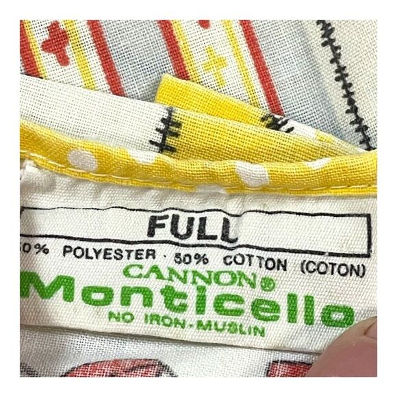 Vintage CANNON MONTICELLO Pillowcase Flat Fitted Little Lovables Sheet Set - Picture 5 of 5